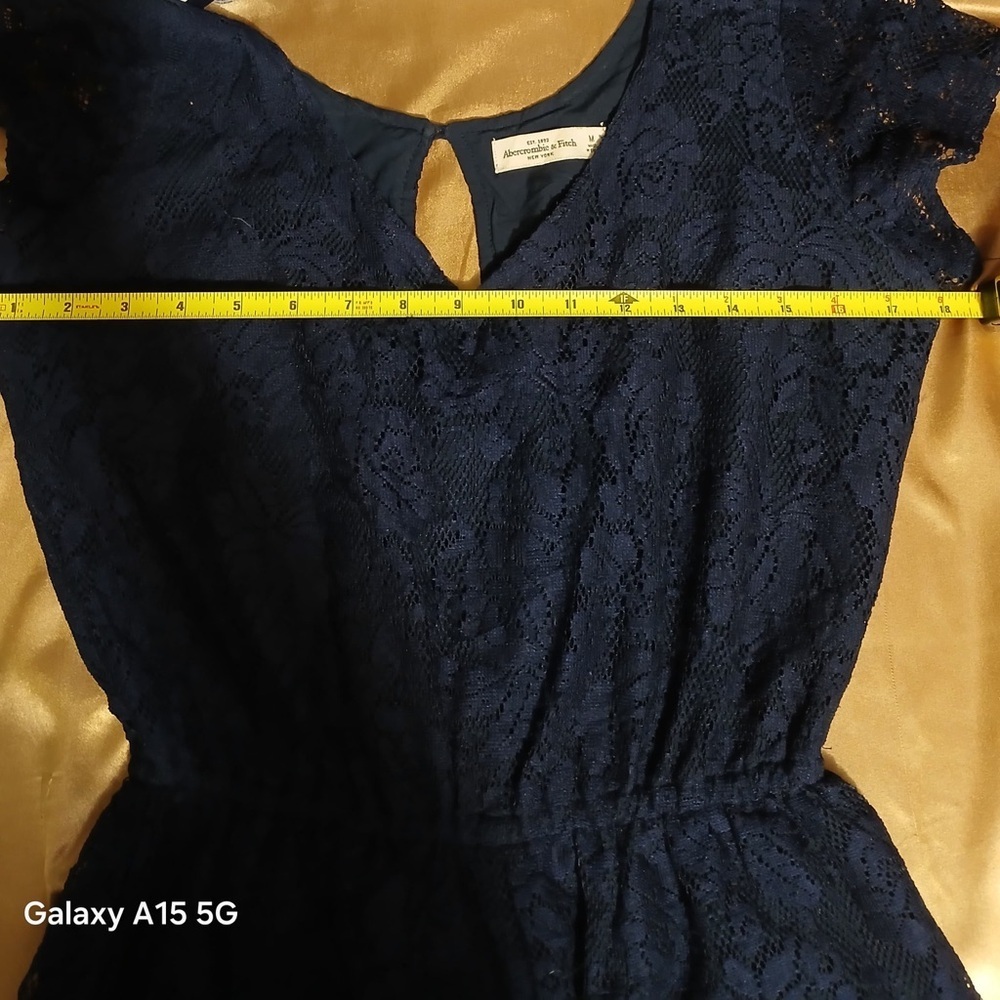 Abercrombie & Fitch Navy Lace Jumpsuit - Picture 3 of 10